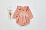 Knit cable romper - Pink