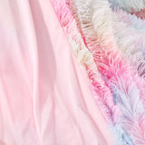 Tie dye unicorn rainbow blanket