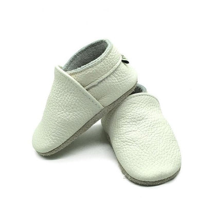 Genuine leather soft sole pre walker - White
