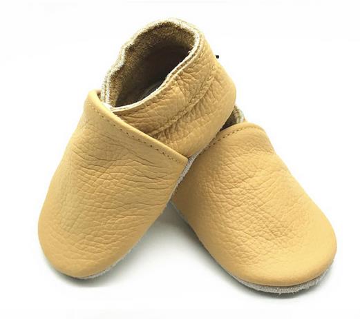 Genuine leather soft sole pre walker - Yellow