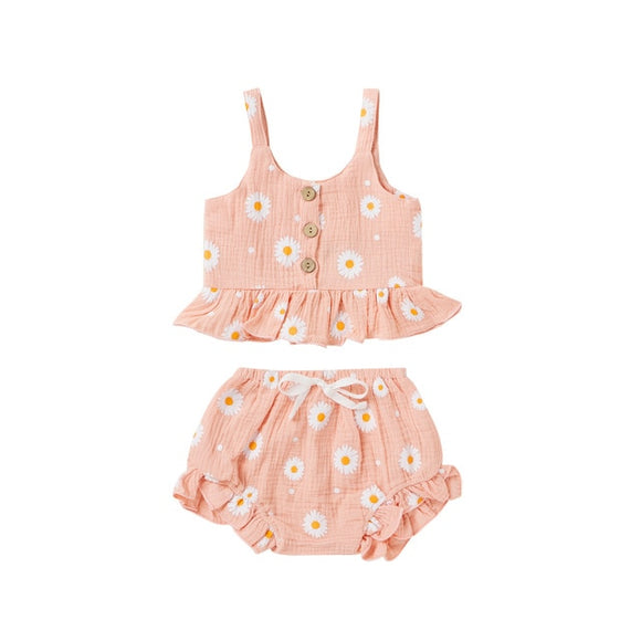 Daisy linen set - Pink