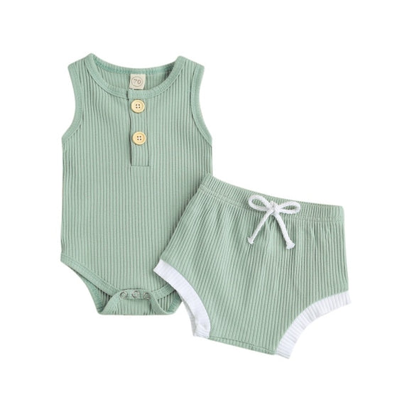 Piper Ribbed set unisex - Mint