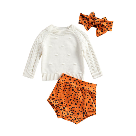 Knit Jumper & Cheetah bloomers set