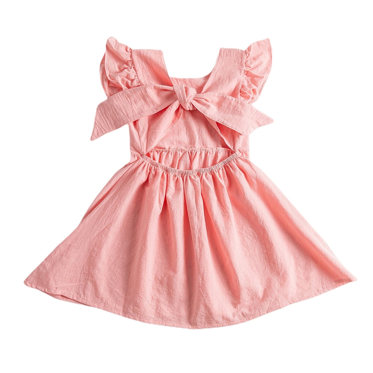 Summer linen basics dress - Pink