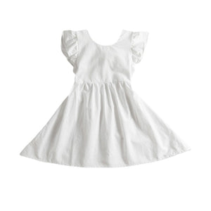 Summer linen basics dress - White