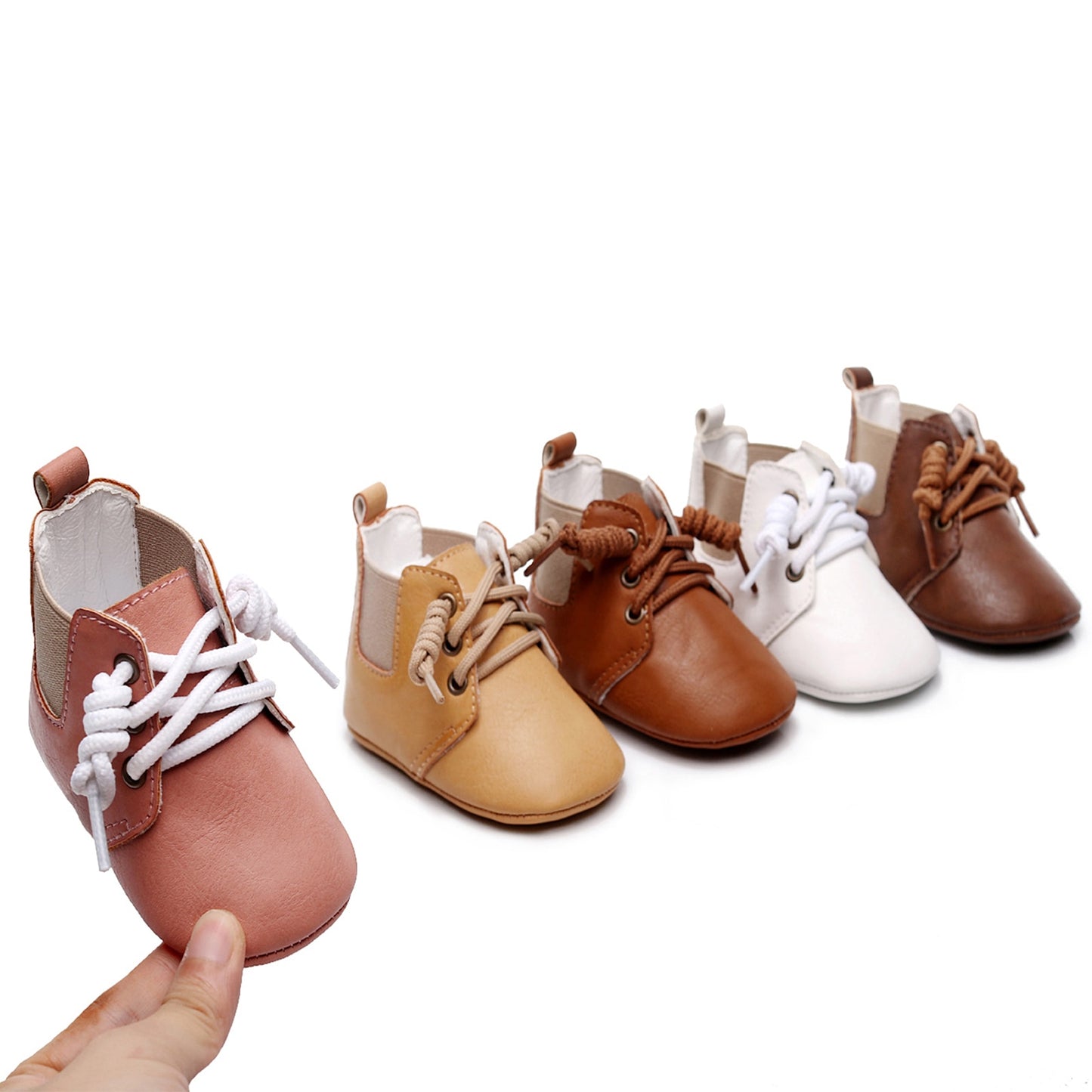 Baby Boot lace up pre walker - Brown