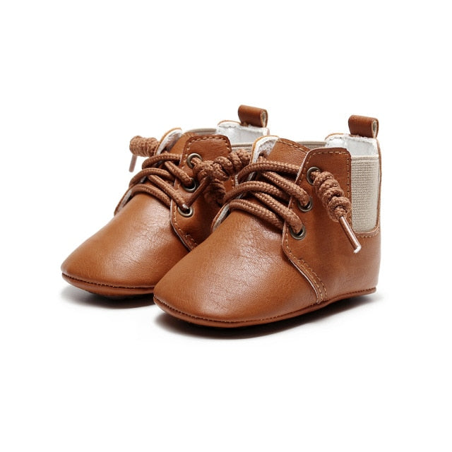 Baby Boot lace up pre walker - Tan