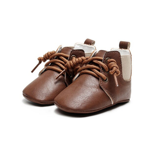 Baby Boot lace up pre walker - Brown