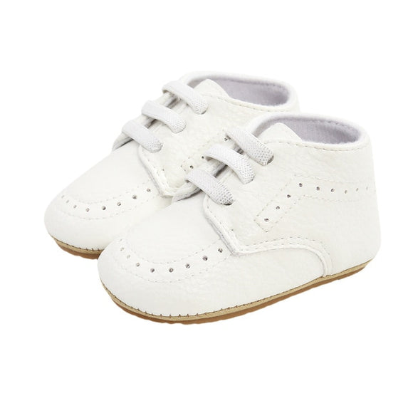 Boho pre walker baby shoes - White