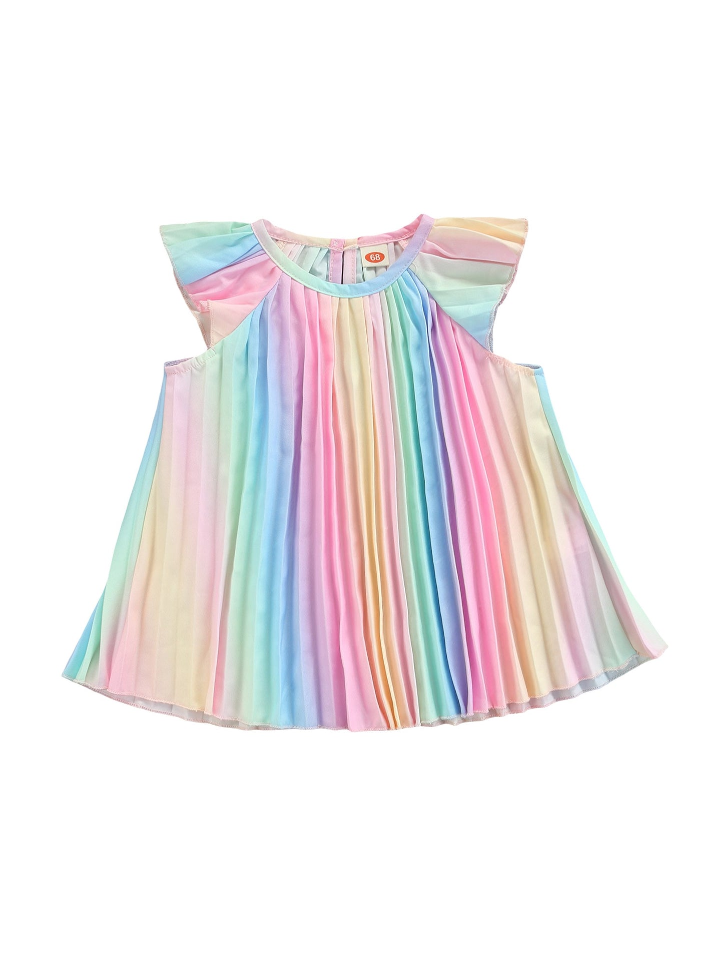 Rainbow pleated dress