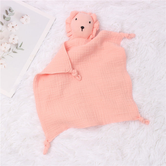 Linen comforter Blankie - Lion pink
