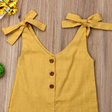 Linen Jumpsuit - Yellow - nixonscloset