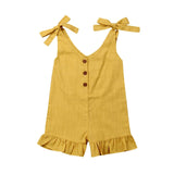 Linen Jumpsuit - Yellow - nixonscloset